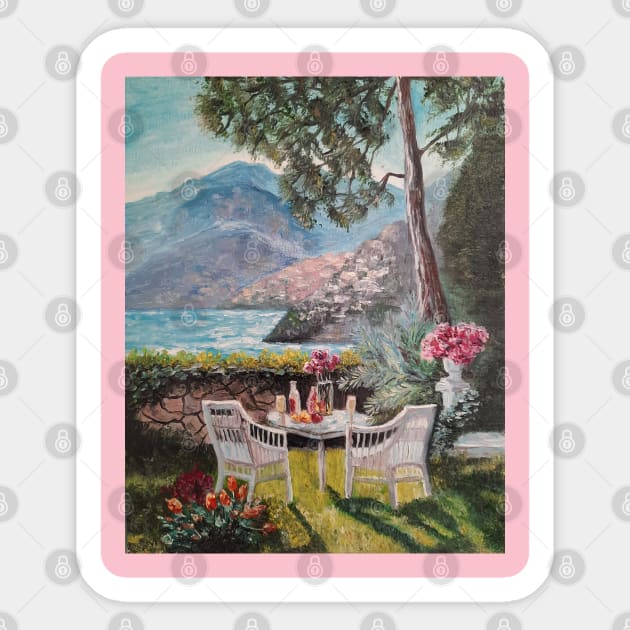 Lunch at Lake Como Sticker by Gatoulart